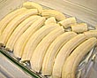 banana arrumadas no pirex